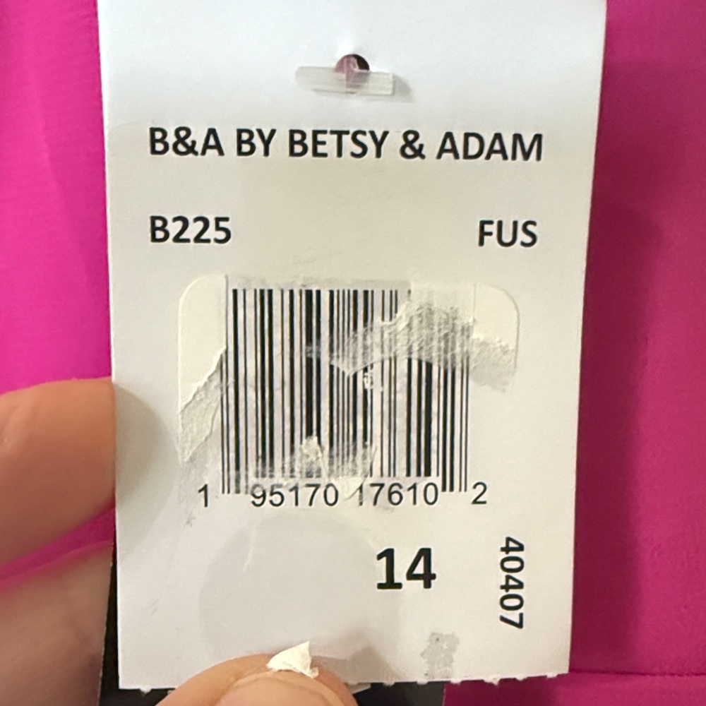 Betsy & Adam Fuchsia Sleeveless Dress Flowy Ruffles - Picture 8 of 8
